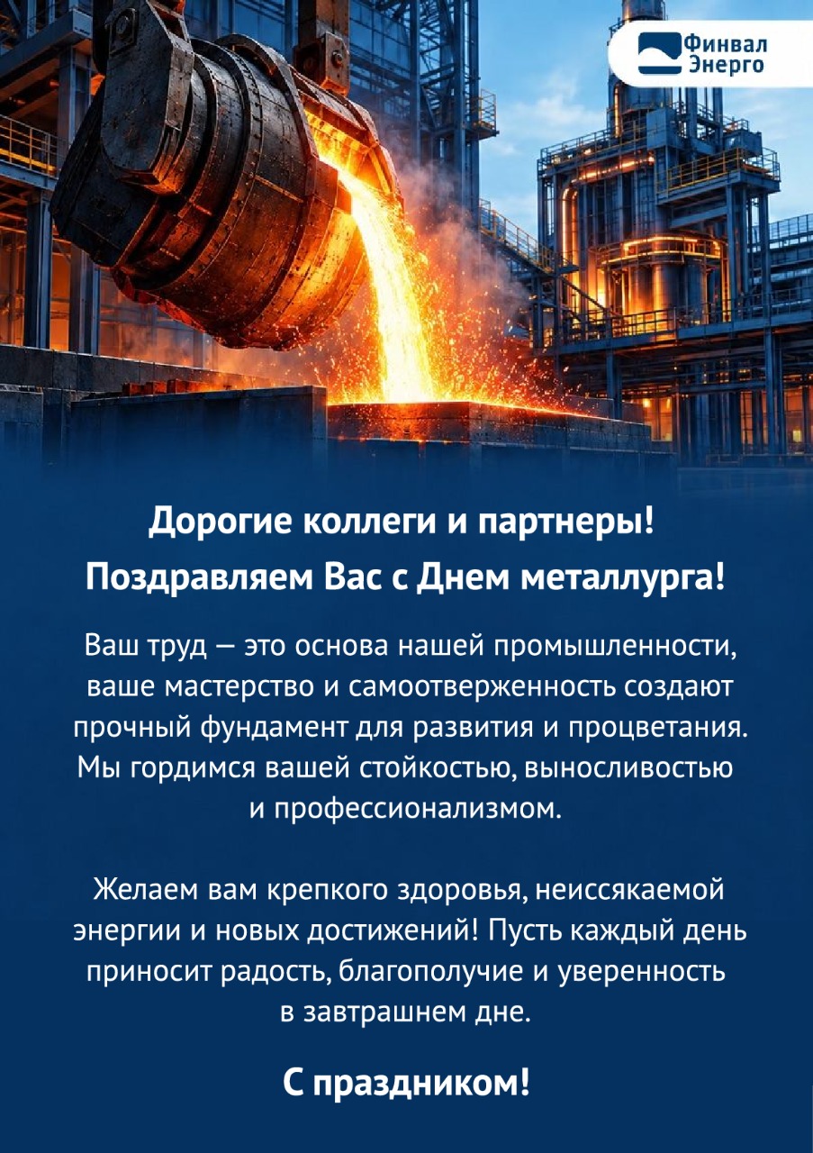 Поздравляем с Днём Металлурга! С Днём Металлурга!